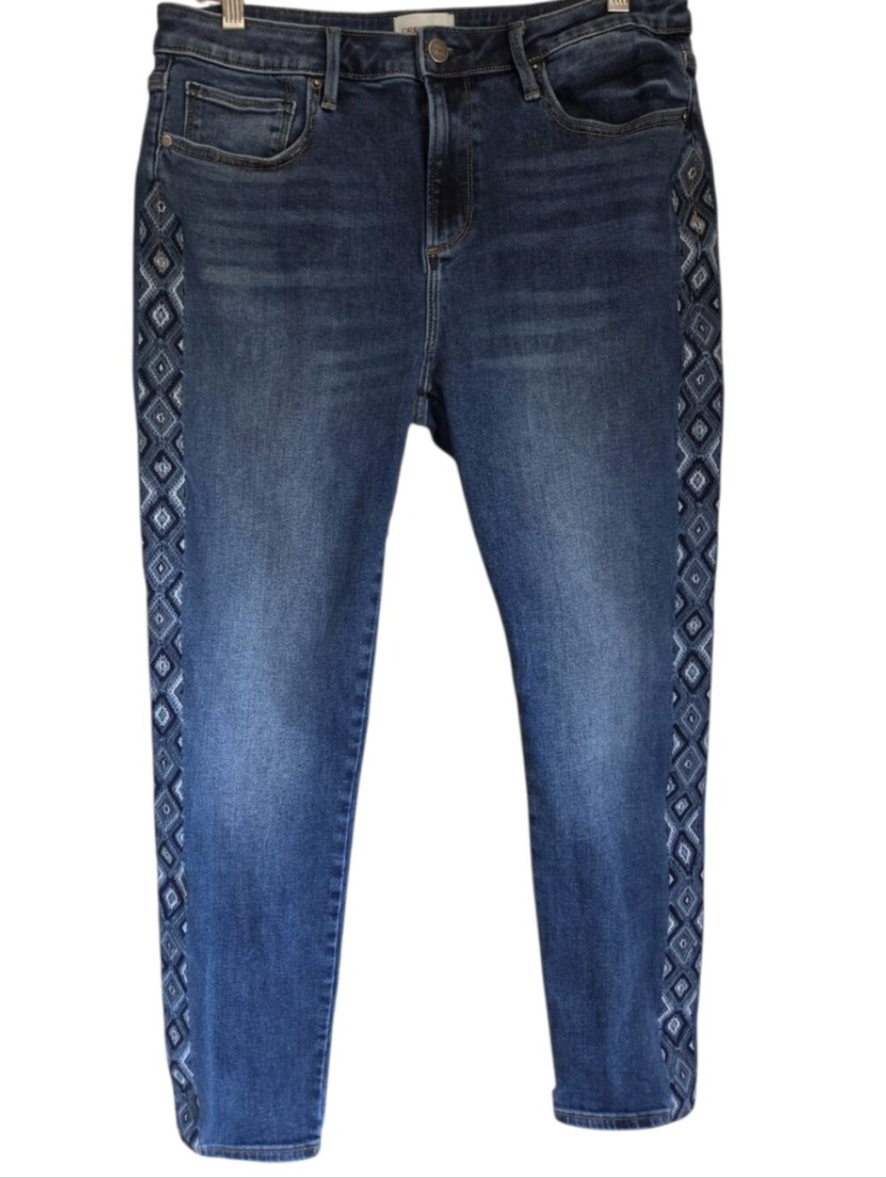driftwood jackie high rise jeans size 31x28 embroidered side trim medium wash - Picture 2 of 7
